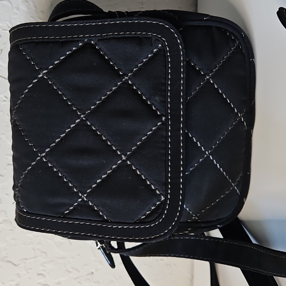Vera Bradley Mini Hipster Black Quilted Crossbody Bag - Picture 3 of 16